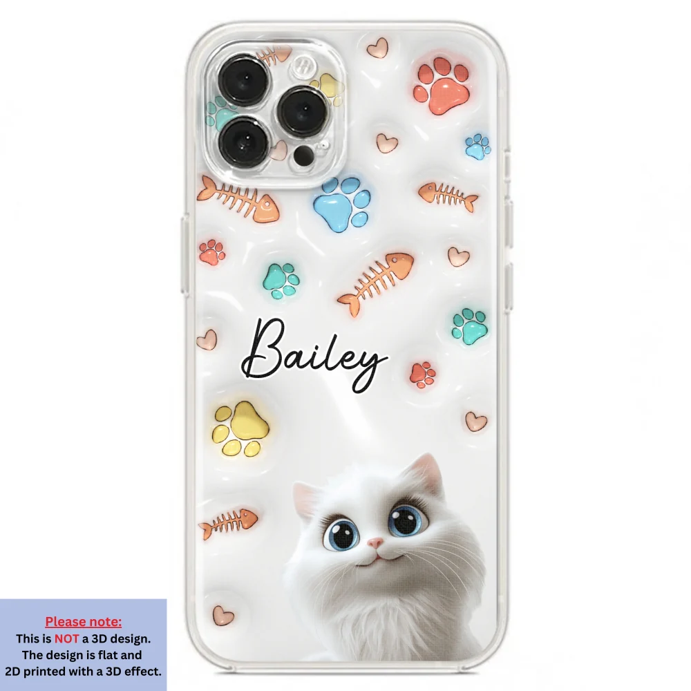 Cute Cat Baby - Personalized Custom 3D Inflated Effect Phone Case - Image 17