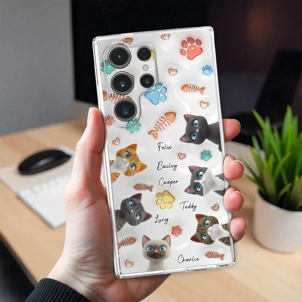 Cute Cat Baby - Personalized Custom 3D Inflated Effect Phone Case - Image 26