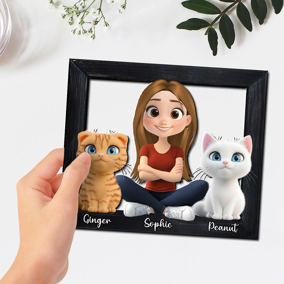 Cute Cat Mum - Personalized Custom Wooden Plaque - Image 2