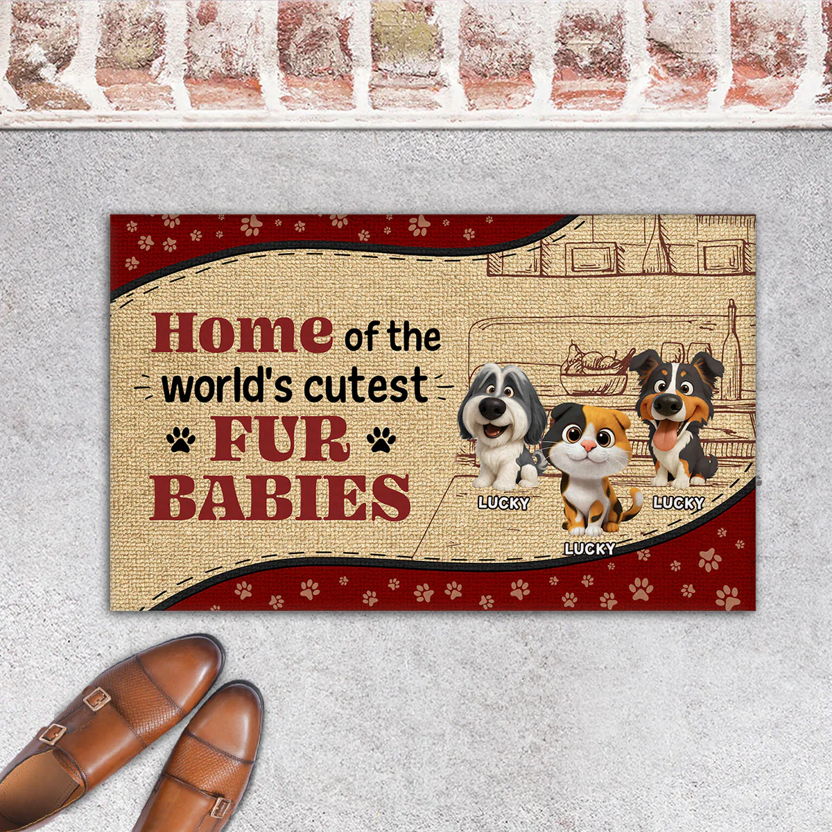 Cutest Fur Babies - Personalized Custom Doormat - Image 4