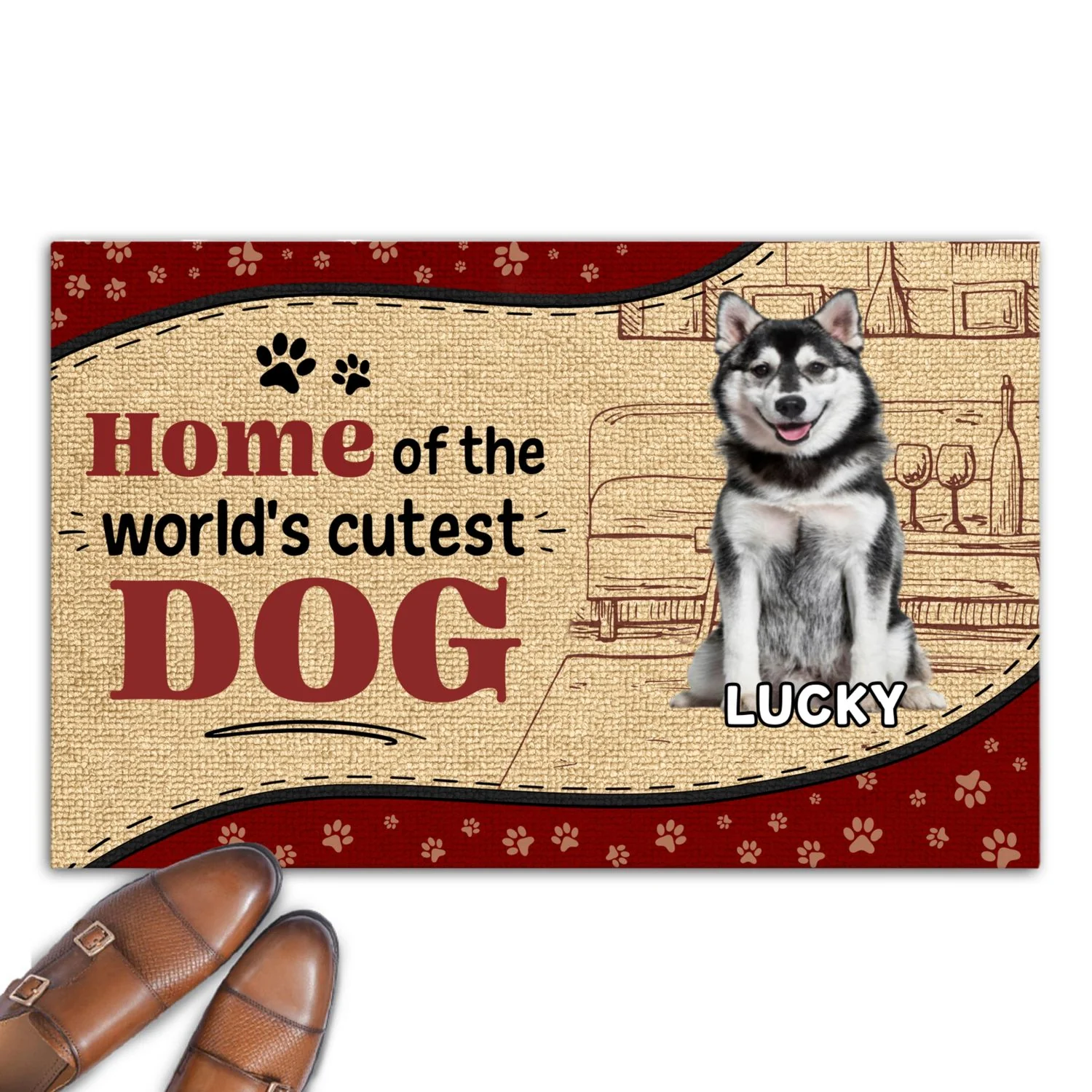 Cutest Fur Babies Photo - Personalized Custom Doormat - Image 3