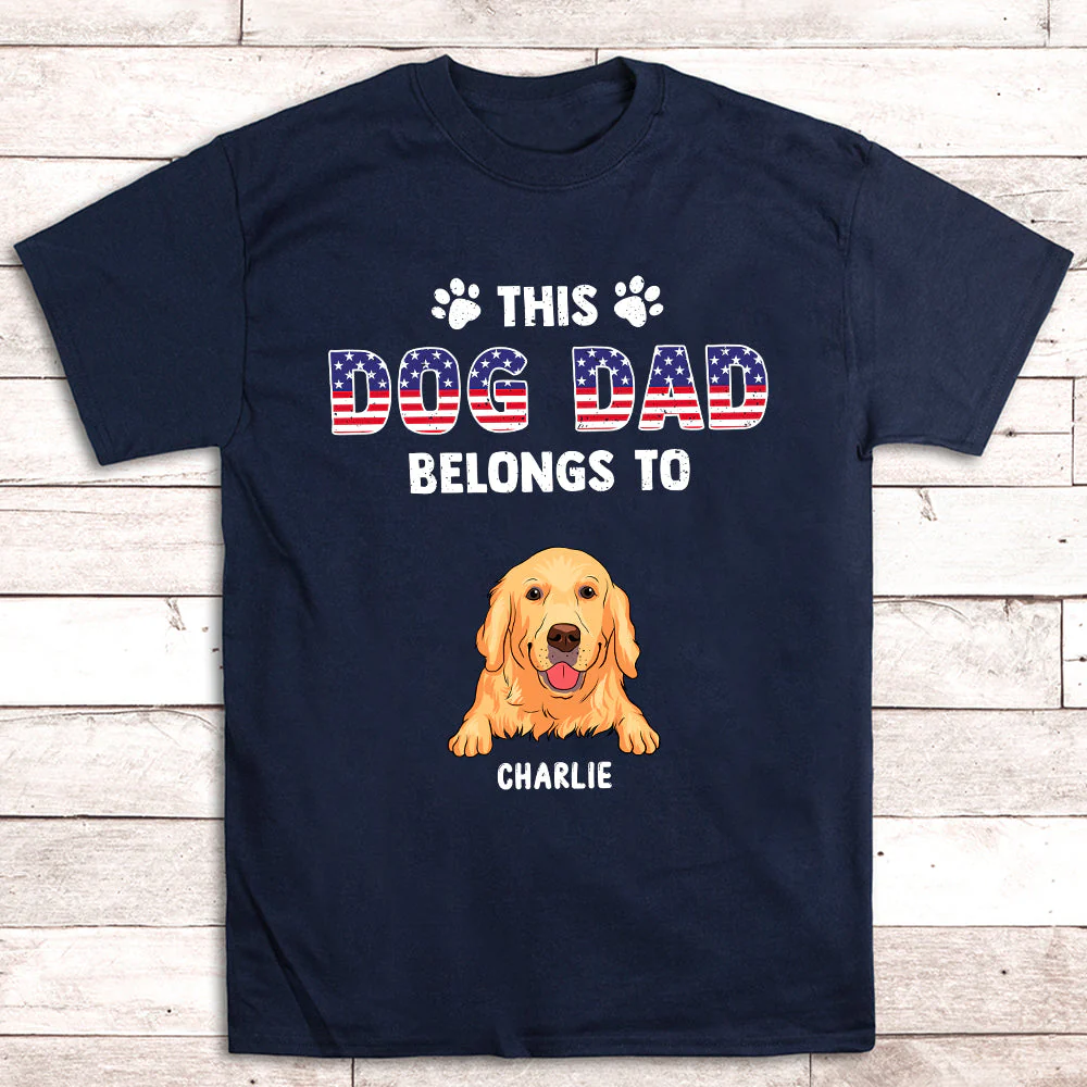 Dad Belongs - Personalized Custom Unisex T-shirt - Image 2