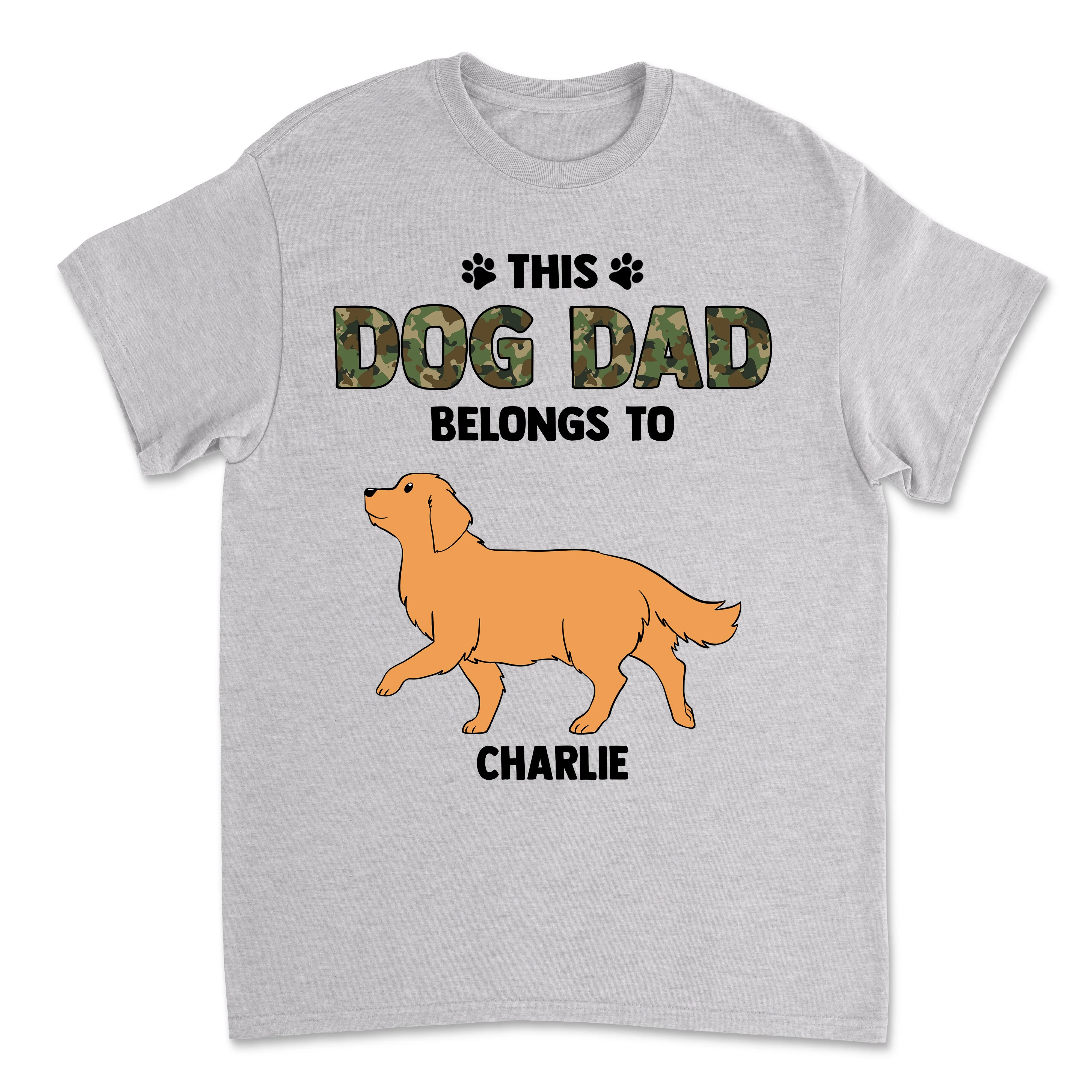 Dad Belongs To Dog - Personalized Custom Unisex T-shirt