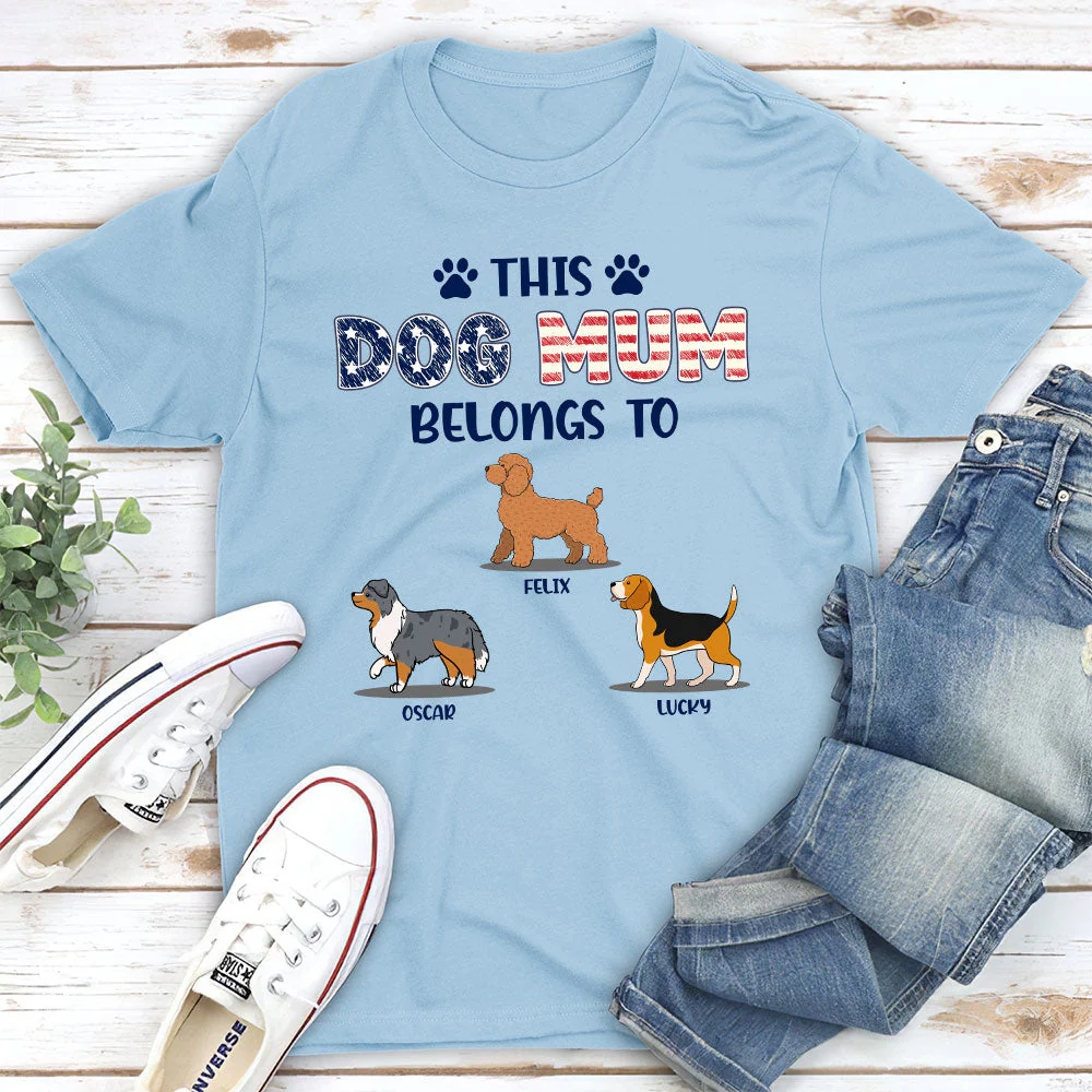 Dad Belongs To Me - Personalized Custom Unisex T-shirt - Image 2