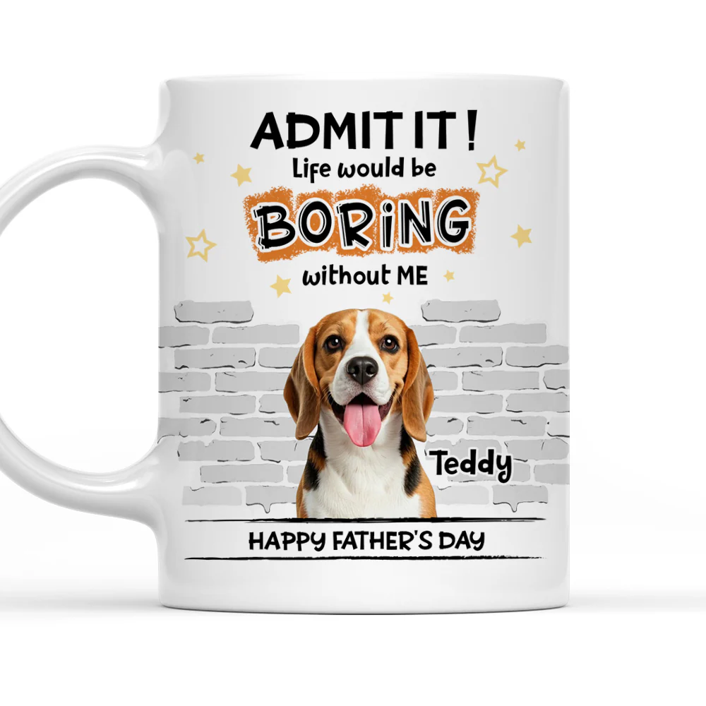 Dad Cannot Live Without Me Photo - Personalized Custom Coffee Mug