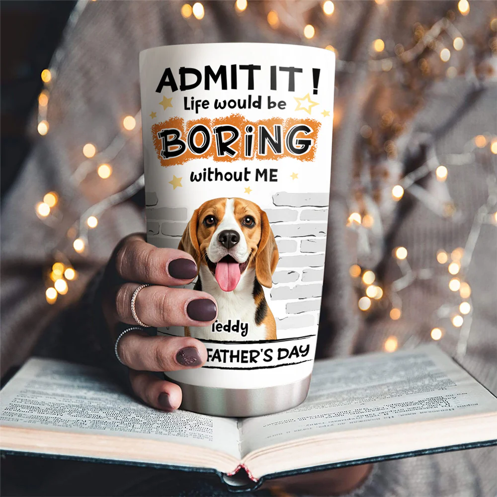 Dad Cannot Live Without Me Photo - Personalized Custom Tumbler - Image 3