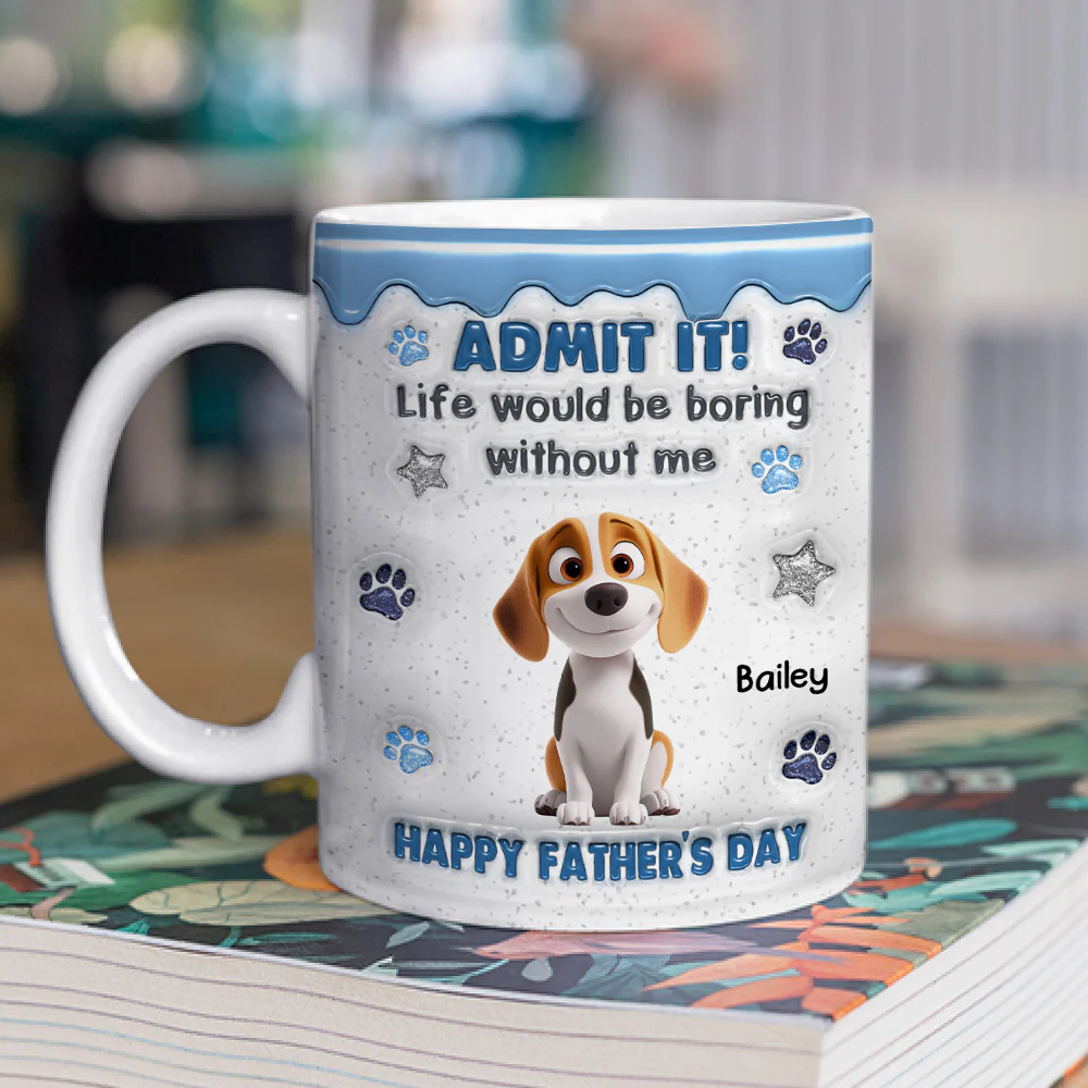Dad Has No Choice - Personalized Custom 3D Inflated Effect Coffee Mug - Image 2