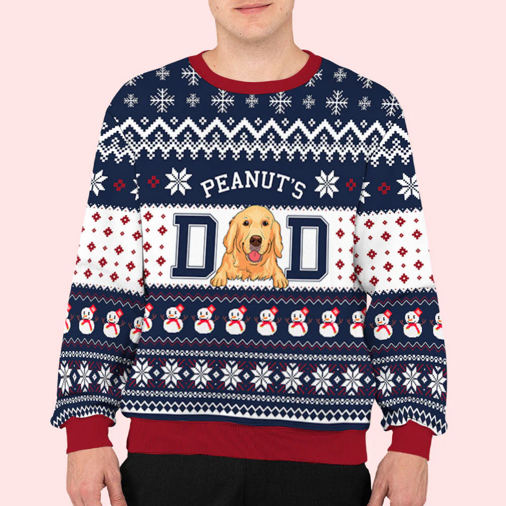 Dad Mom Basic - Personalized Custom All-Over-Print Sweatshirt - Image 4