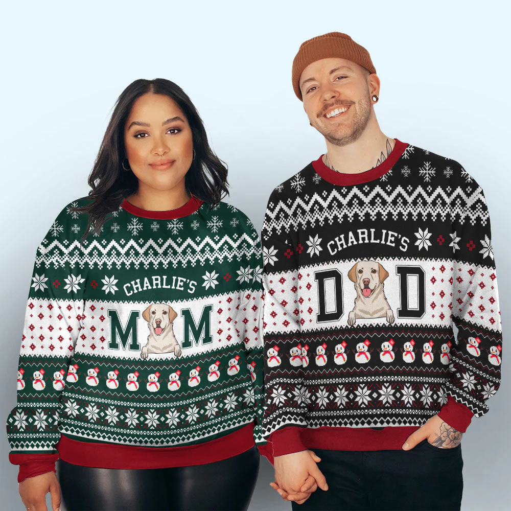Dad Mom Basic - Personalized Custom All-Over-Print Sweatshirt - Image 6