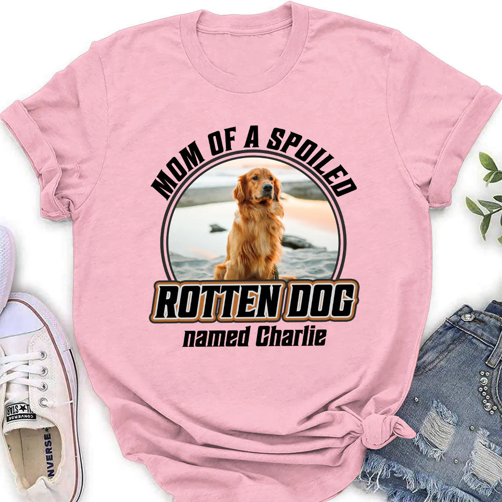 Dad Mom Spoiled Dogs - Personalized Custom Women's T-shirt - Image 5