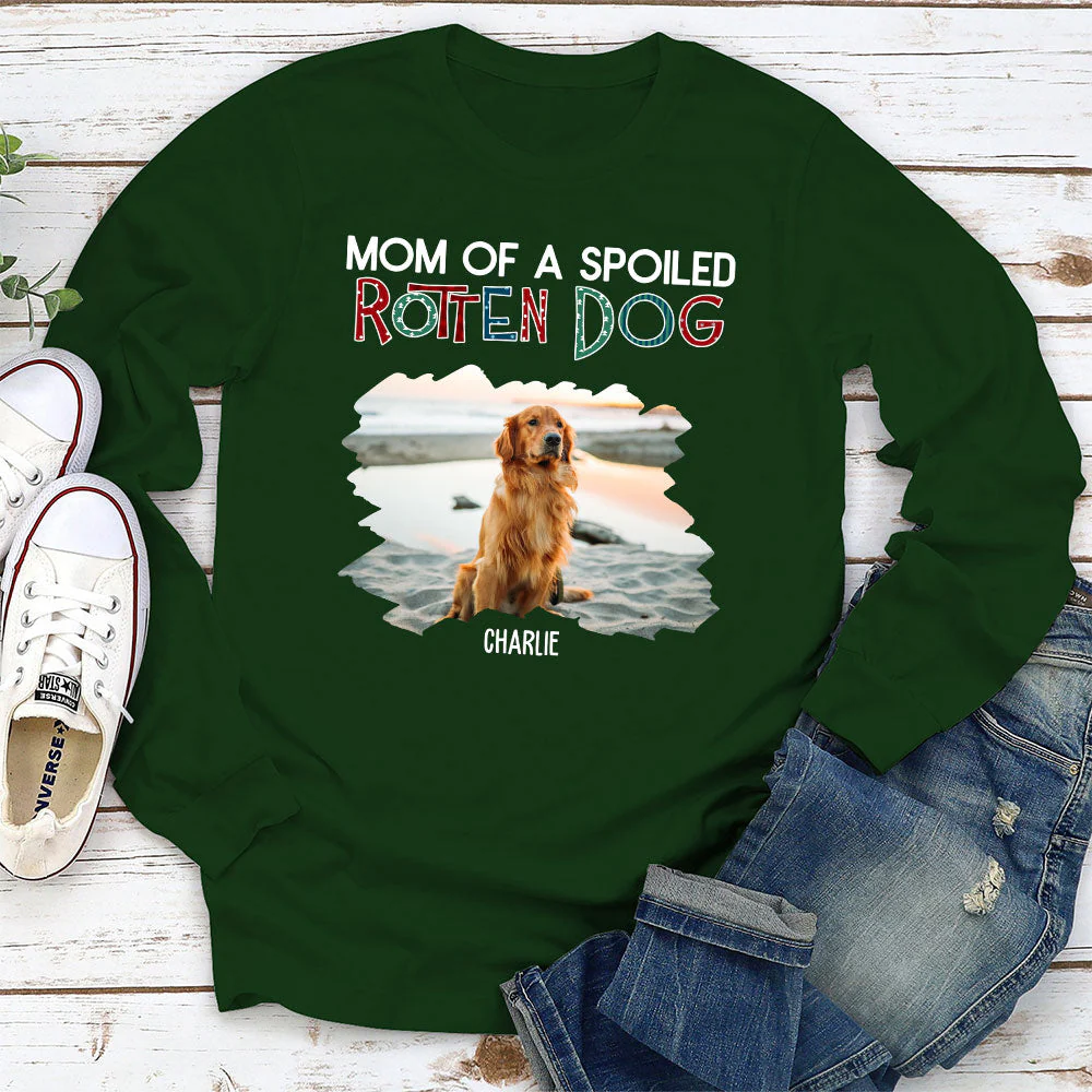 Dad Of A Spoiled Rotten Dog 2 - Personalized Custom Long Sleeve T-shirt - Image 4