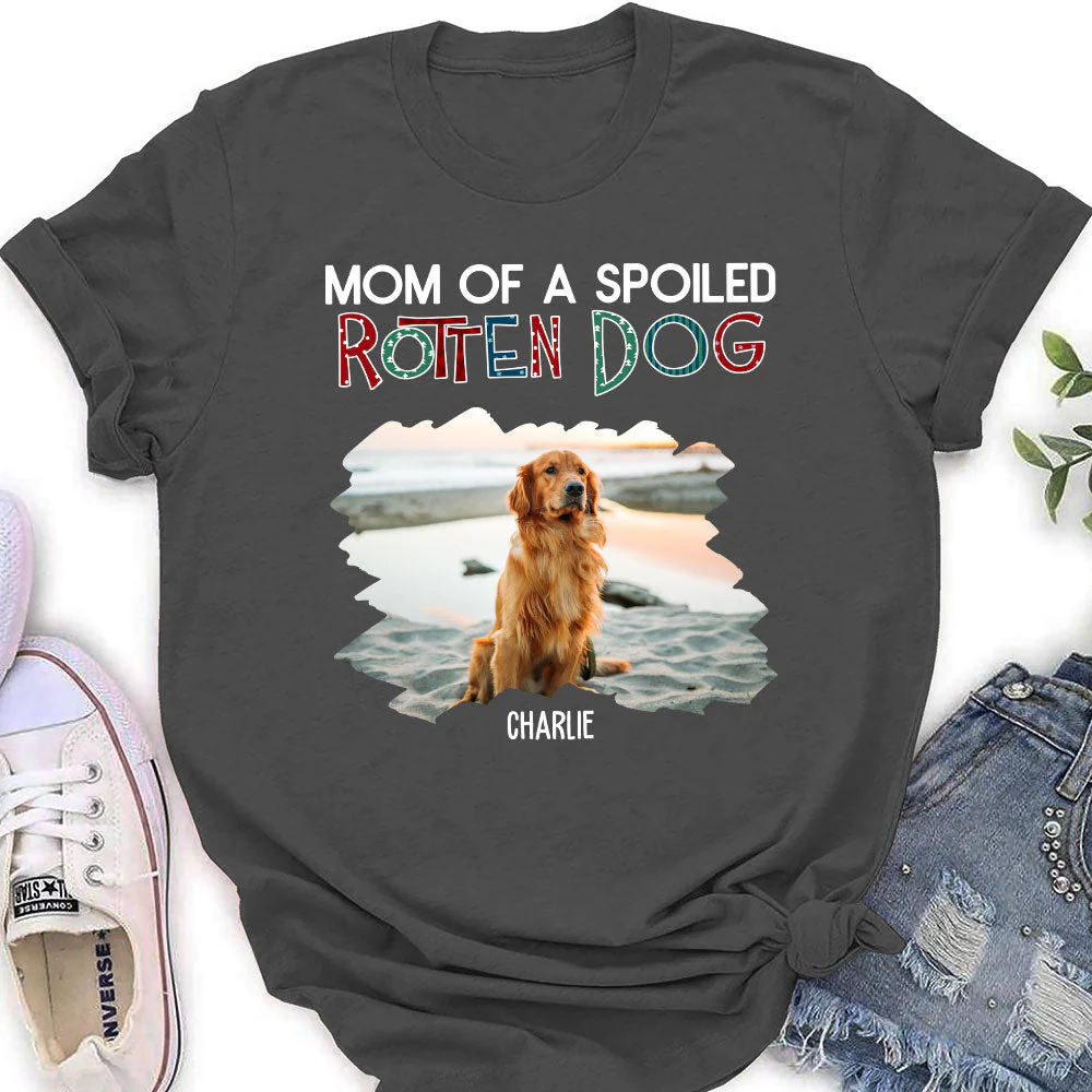 Dad Of A Spoiled Rotten Dog 2 - Personalized Custom Women's T-shirt - Image 4