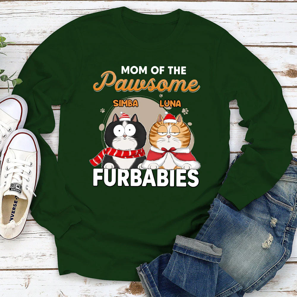 Dad Of Furbabies - Personalized Custom Long Sleeve T-shirt - Image 3