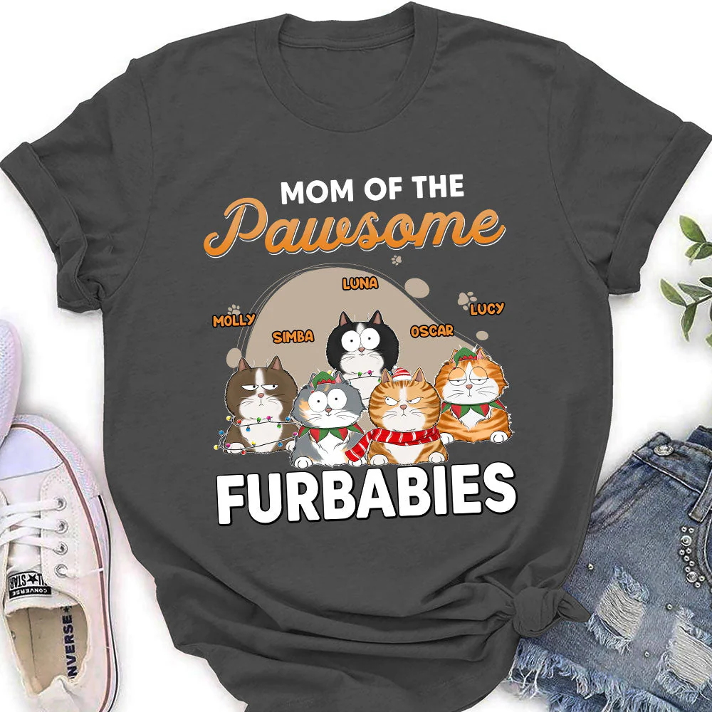 Dad Of Furbabies - Personalized Custom Women's T-shirt - Image 5