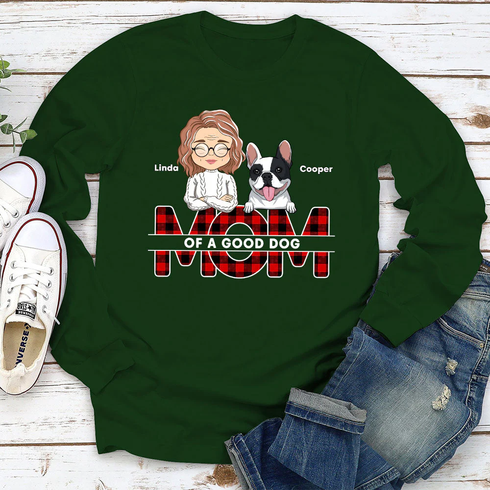 Dad Of Good Dogs - Personalized Custom Long Sleeve T-shirt - Image 3