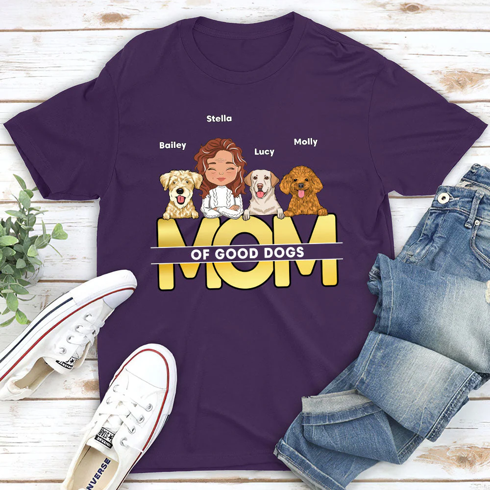 Dad Of Good Dogs - Personalized Custom Unisex T-shirt - Image 5