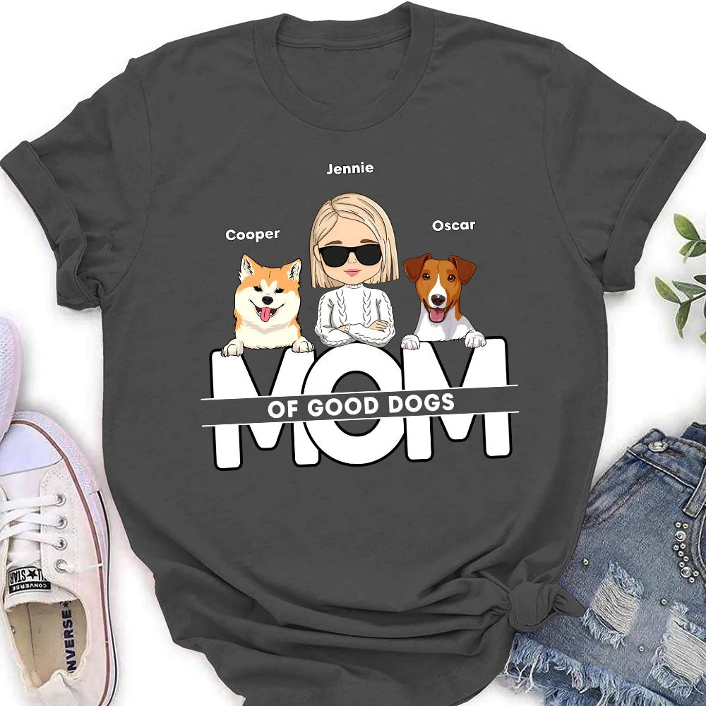 Dad Of Good Dogs - Personalized Custom Women's T-shirt - Image 2