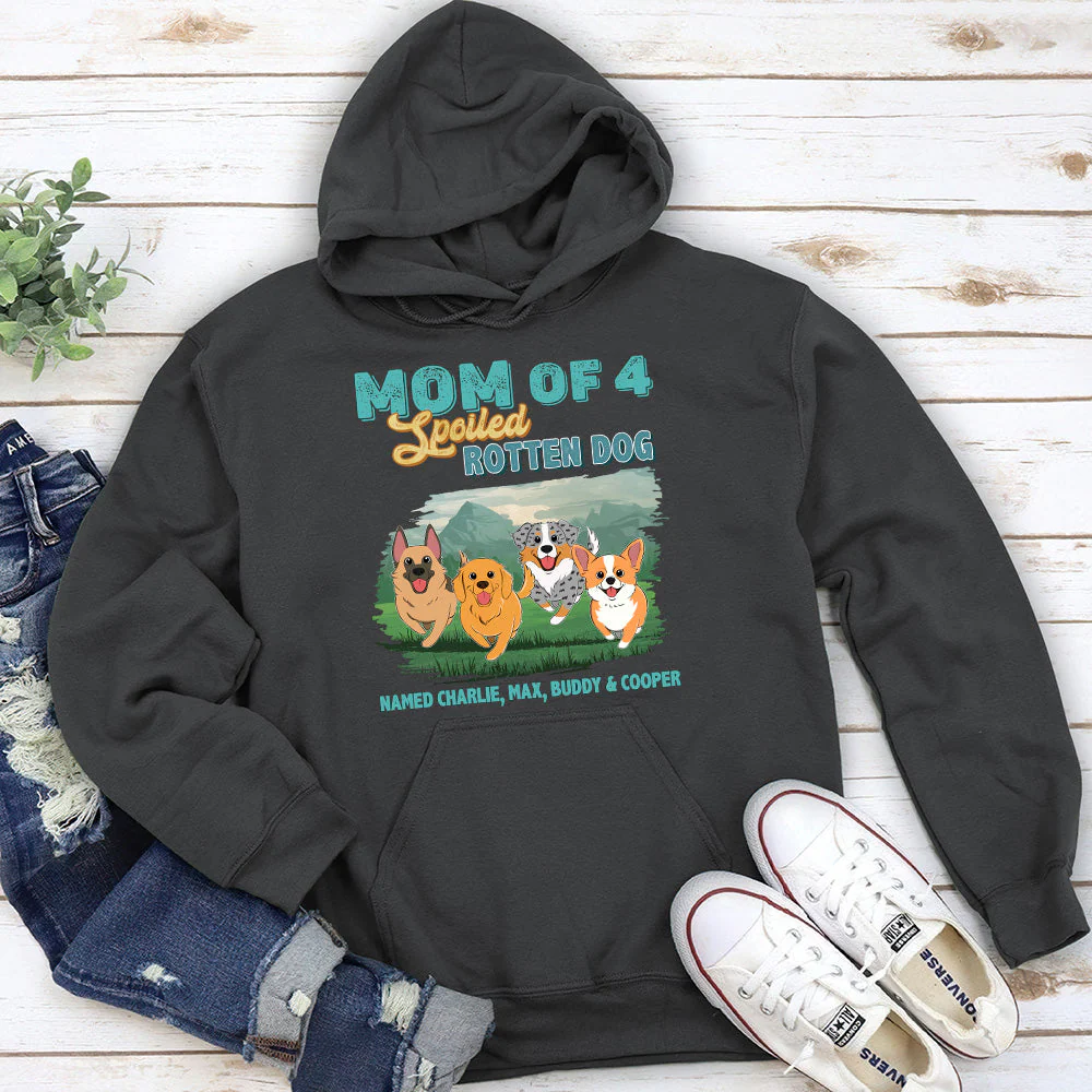 Dad Of Spoiled Rotten Dogs - Personalized Custom Hoodie - Image 3