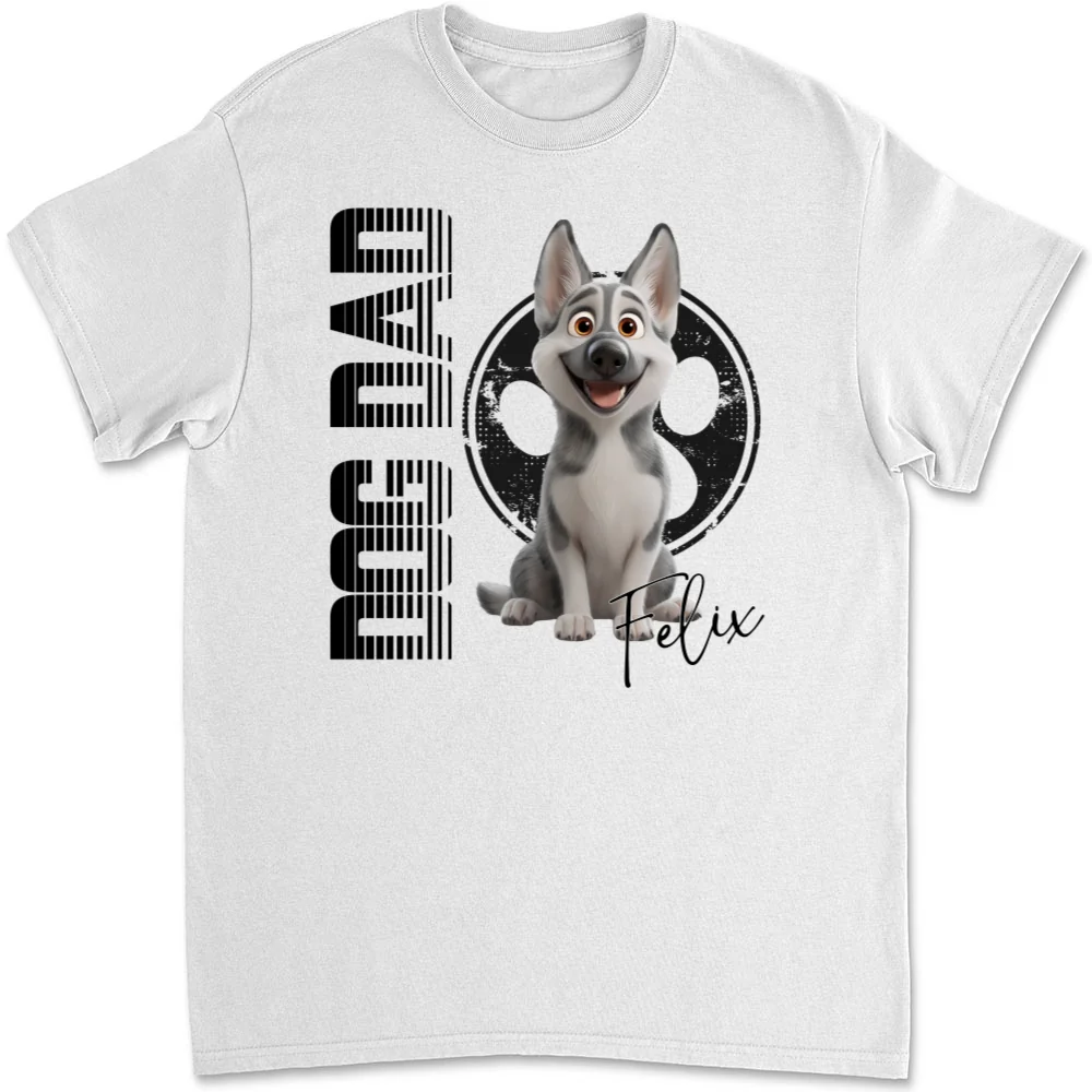 Dad Of The Dogs - Personalized Custom Unisex T-shirt - Image 5