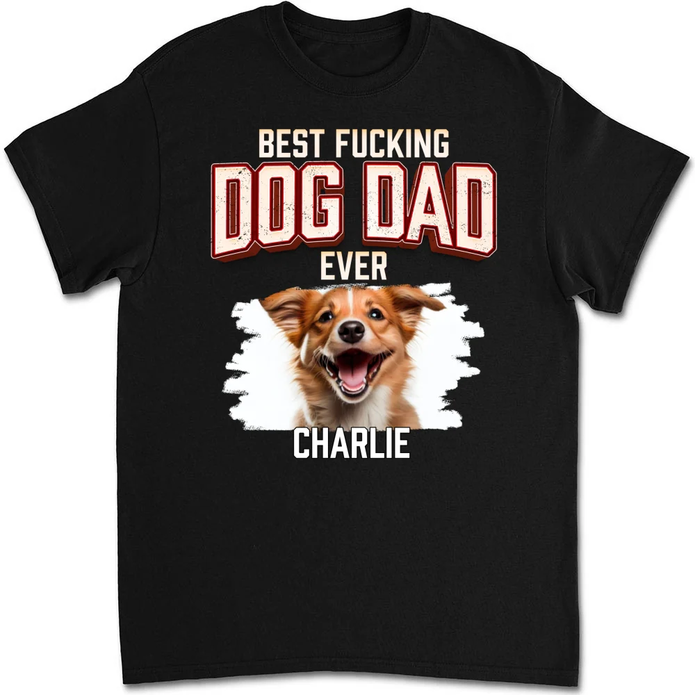 Dad Of The Year Photo - Personalized Custom Unisex T-shirt - Image 7
