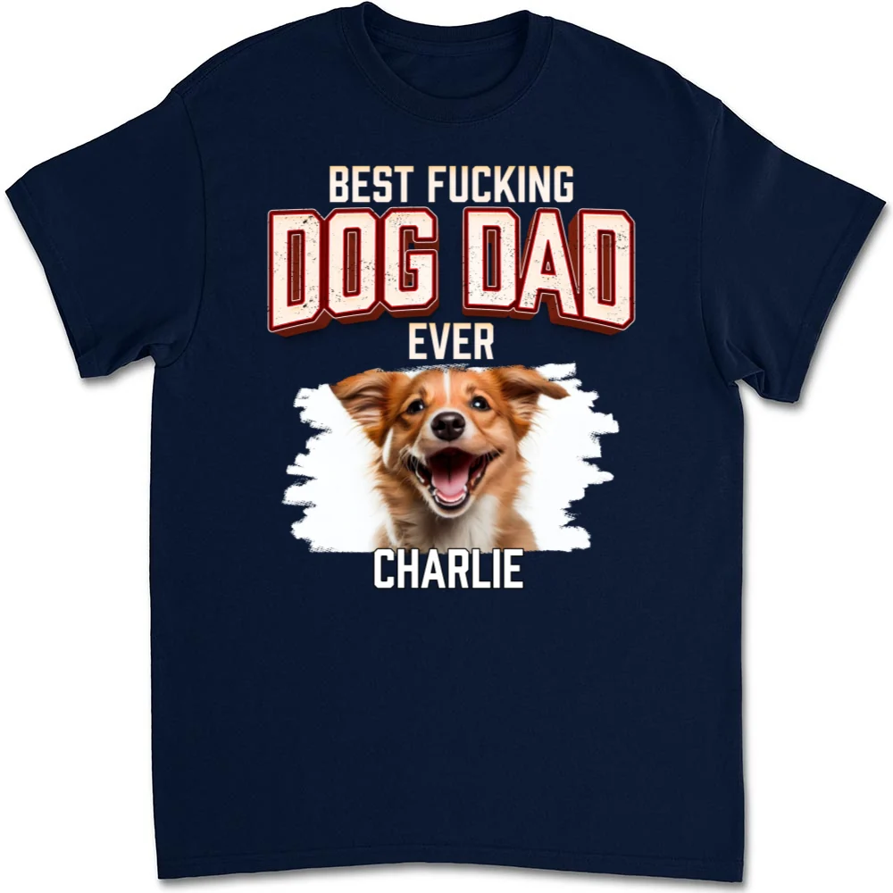 Dad Of The Year Photo - Personalized Custom Unisex T-shirt - Image 8