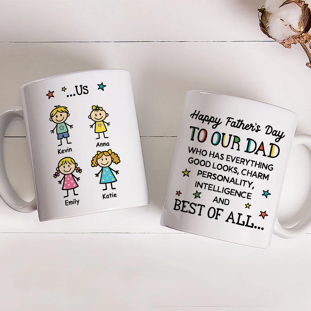 Dad Who Has It All - Personalized Custom Coffee Mug - Image 3