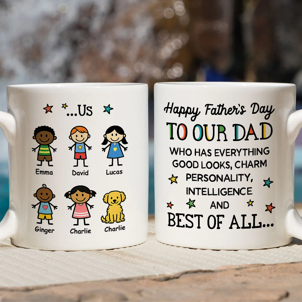 Dad Who Has It All - Personalized Custom Coffee Mug - Image 4