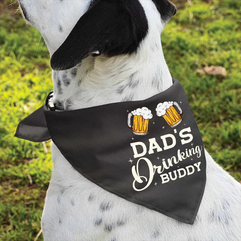 Dad's Drinking Buddy - Dog Bandana - Image 3