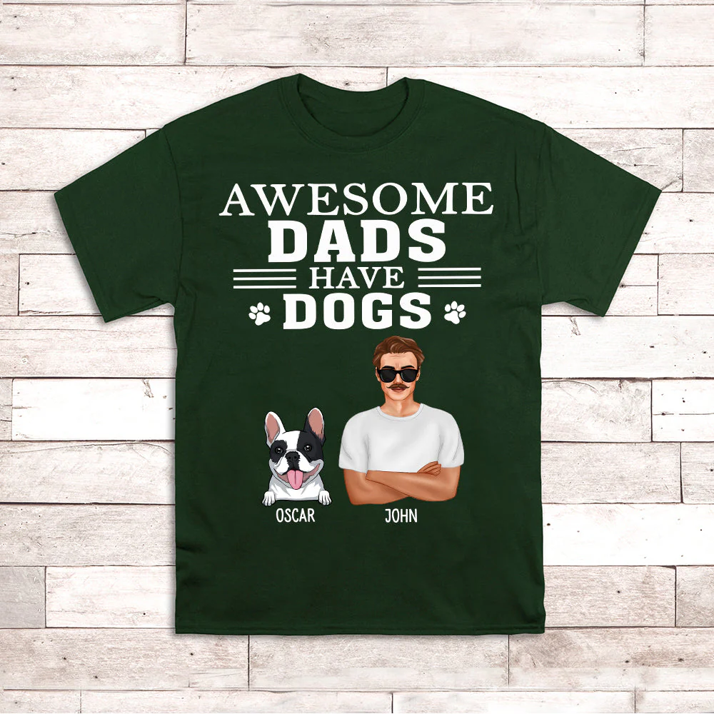 Dads Have Dogs - Personalized Custom Unisex T-shirt - Image 4