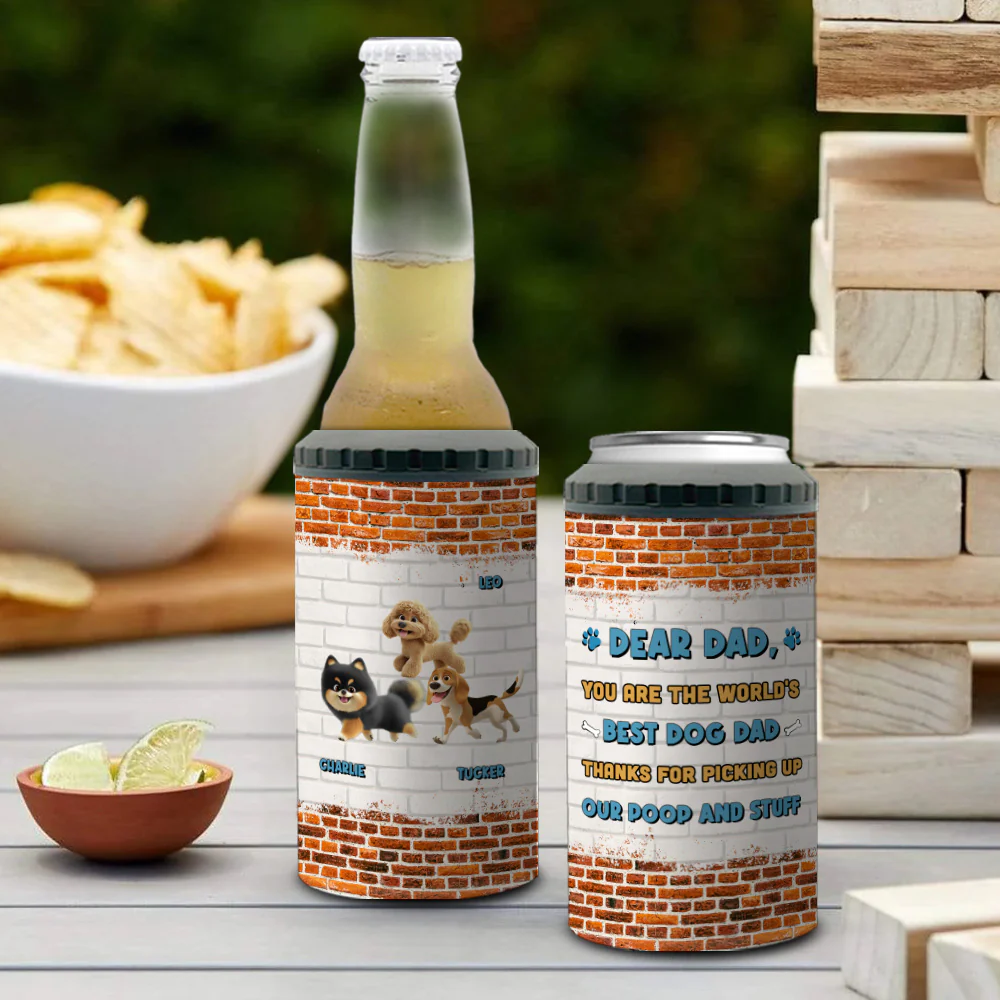 Dear Dad - Personalized Custom Can Cooler - Image 3