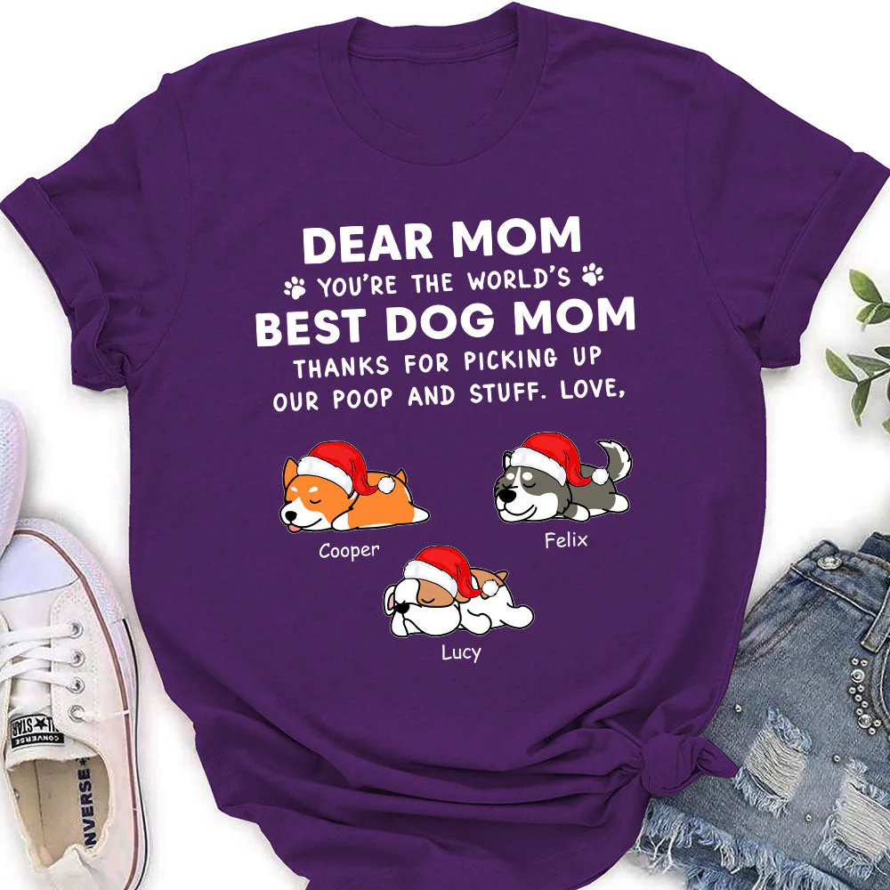 Dear Dad Sleeping - Personalized Custom Women's T-shirt - Image 2