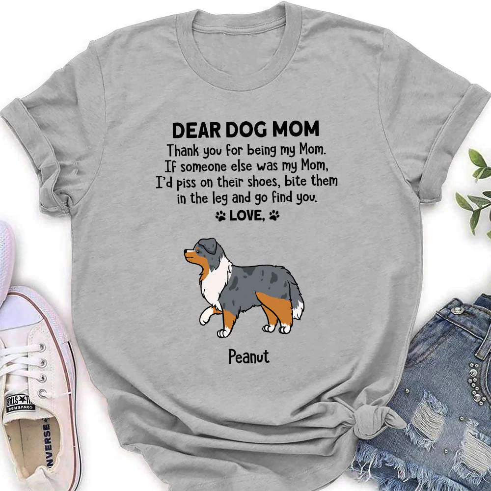 Dear Dog Dad/Mom - Personalized Custom Women's T-shirt
