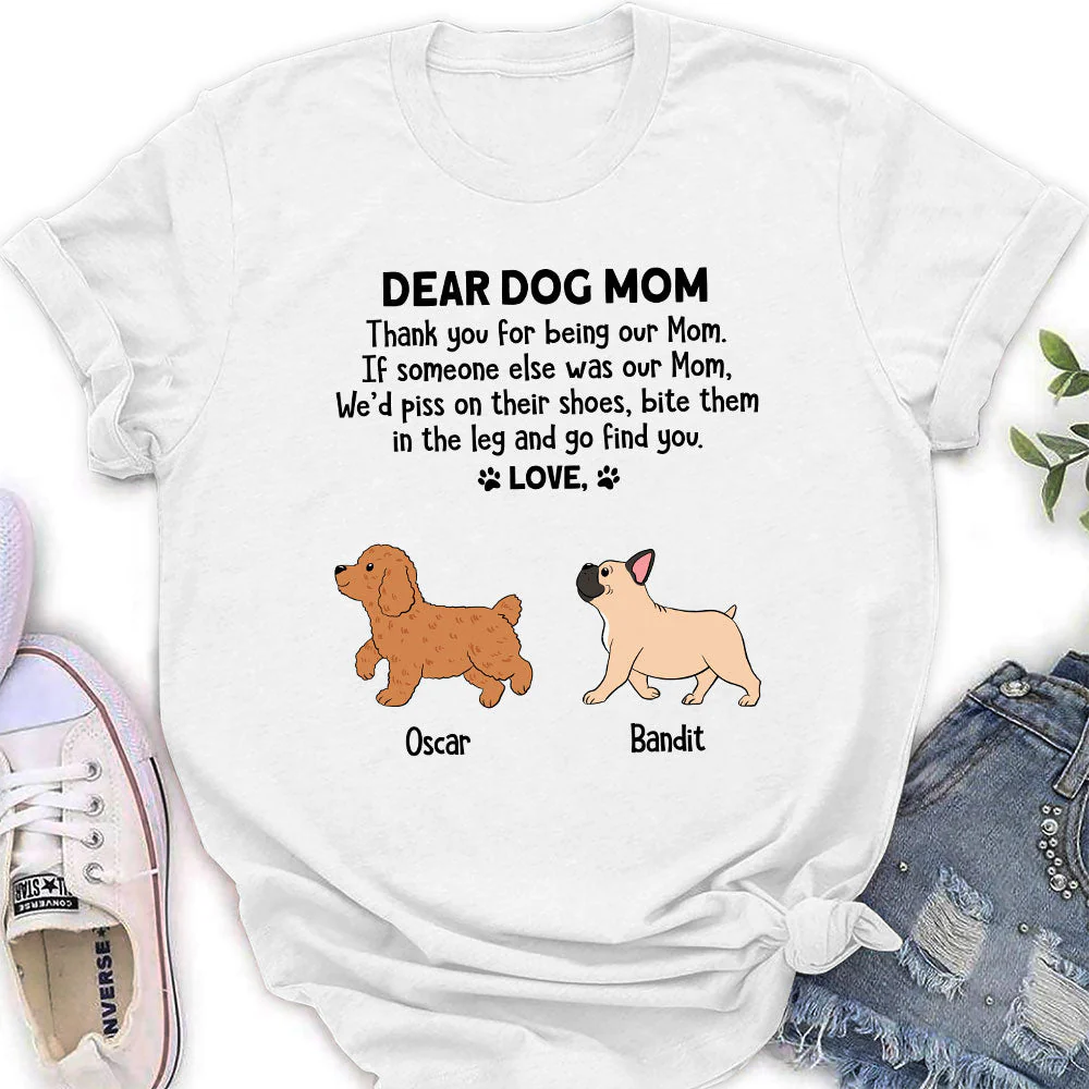 Dear Dog Dad/Mom - Personalized Custom Women's T-shirt - Image 2