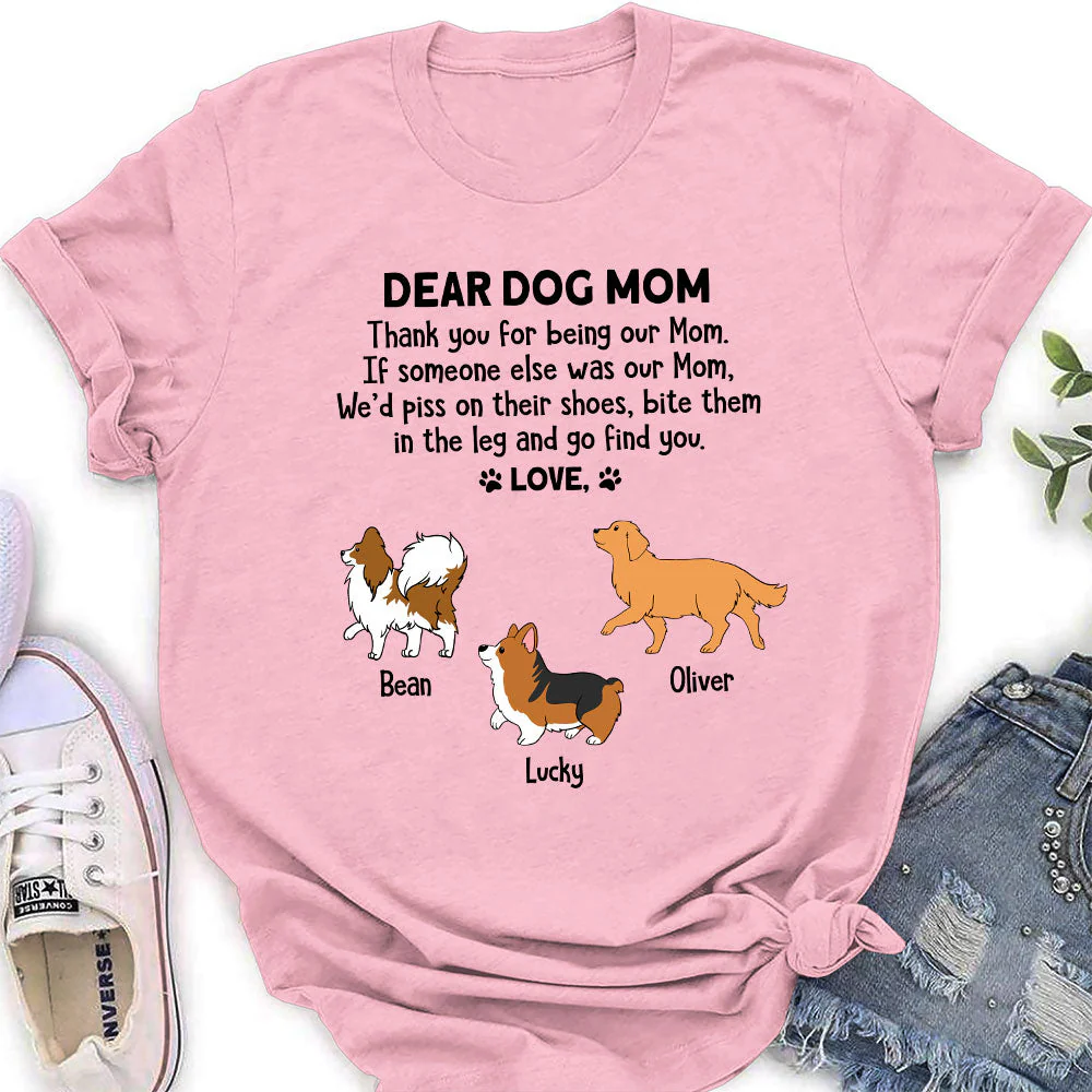 Dear Dog Dad/Mom - Personalized Custom Women's T-shirt - Image 3