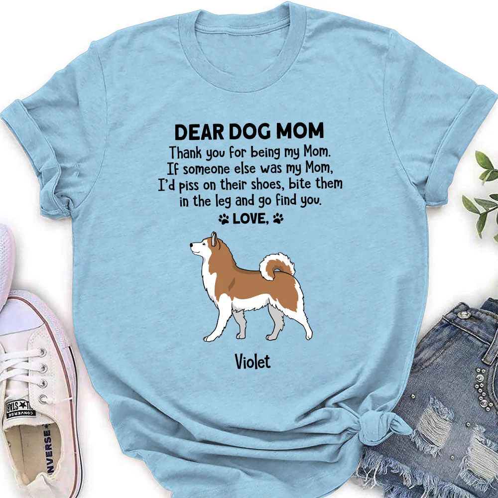 Dear Dog Dad/Mom - Personalized Custom Women's T-shirt - Image 4