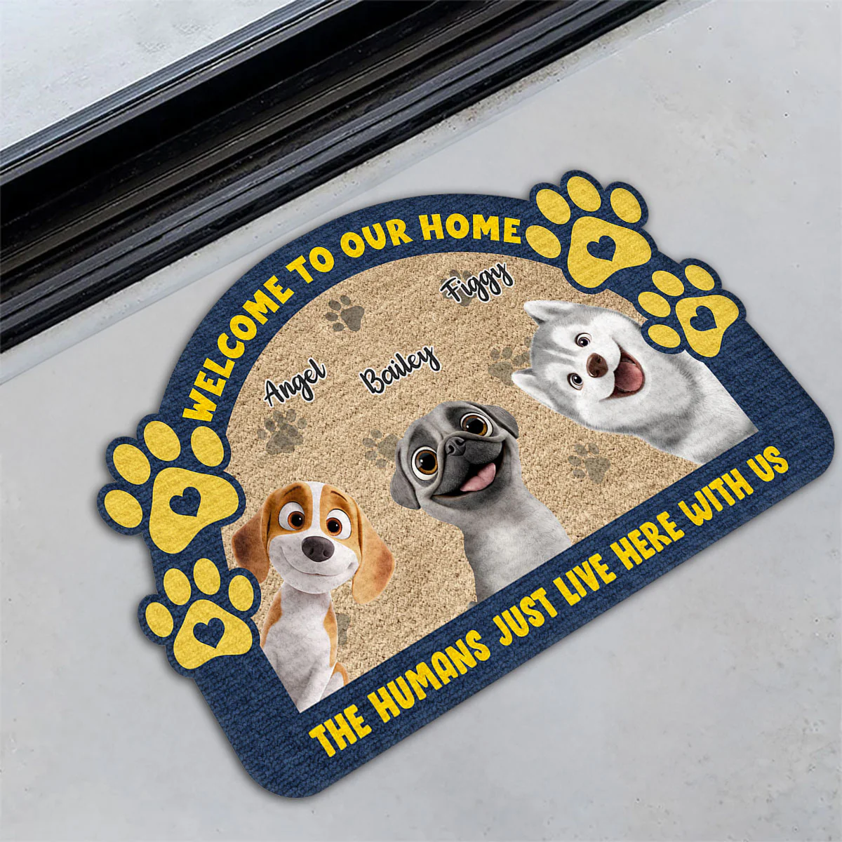 Dear Human We Rule The House - Personalized Custom Doormat - Image 3
