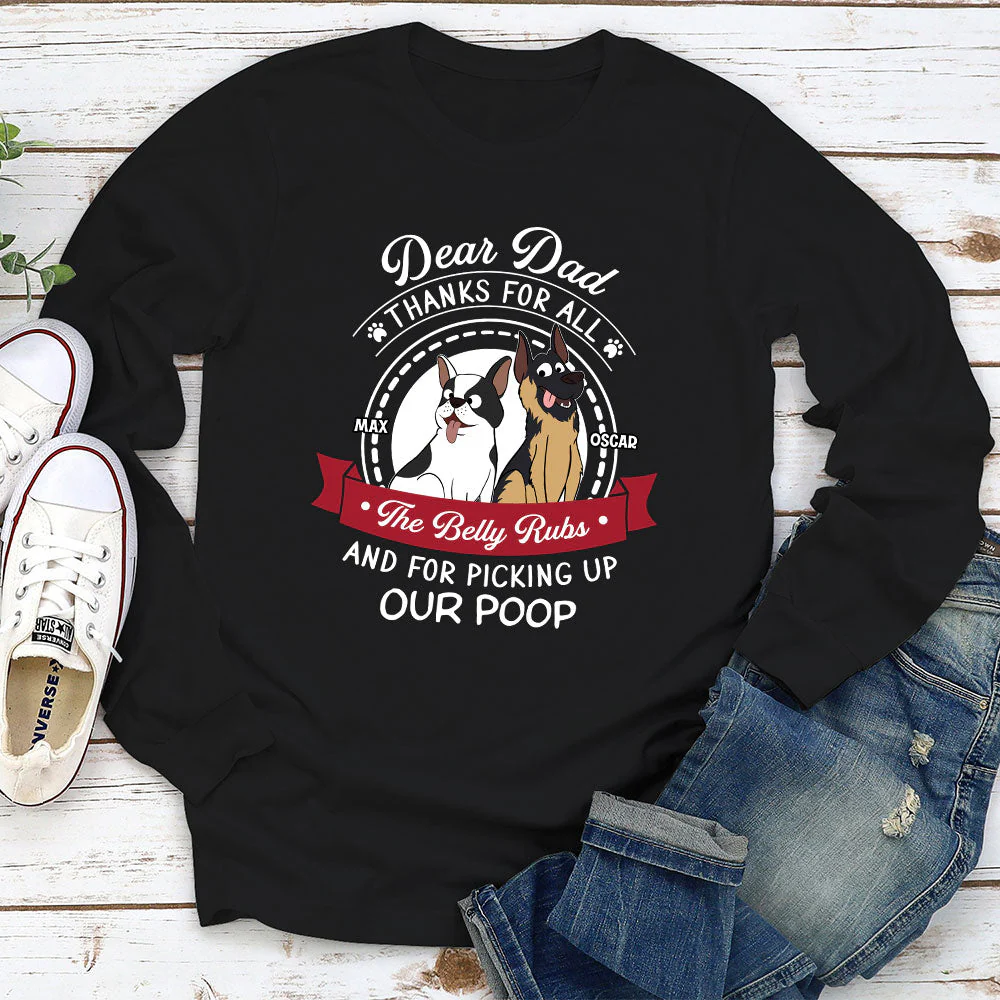 Dear Mom Thanks - Personalized Custom Long Sleeve T-shirt - Image 2
