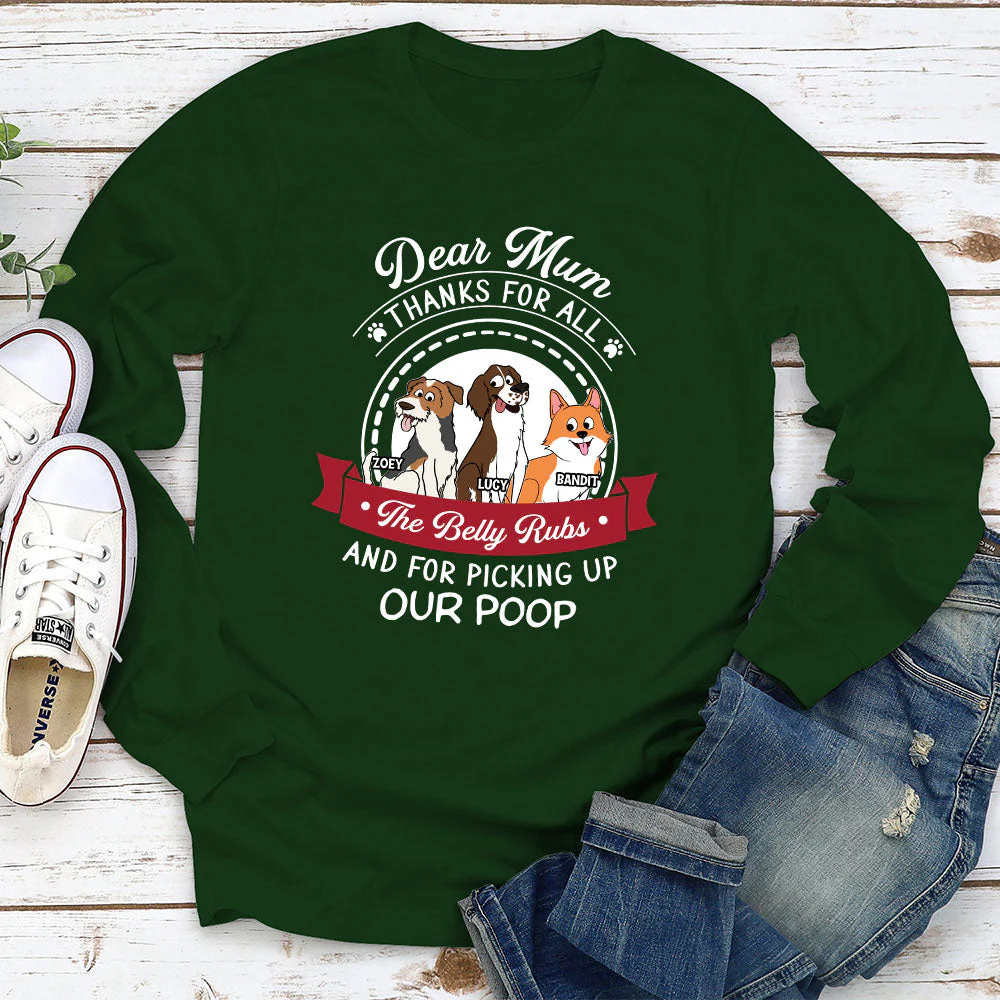 Dear Mom Thanks - Personalized Custom Long Sleeve T-shirt - Image 3