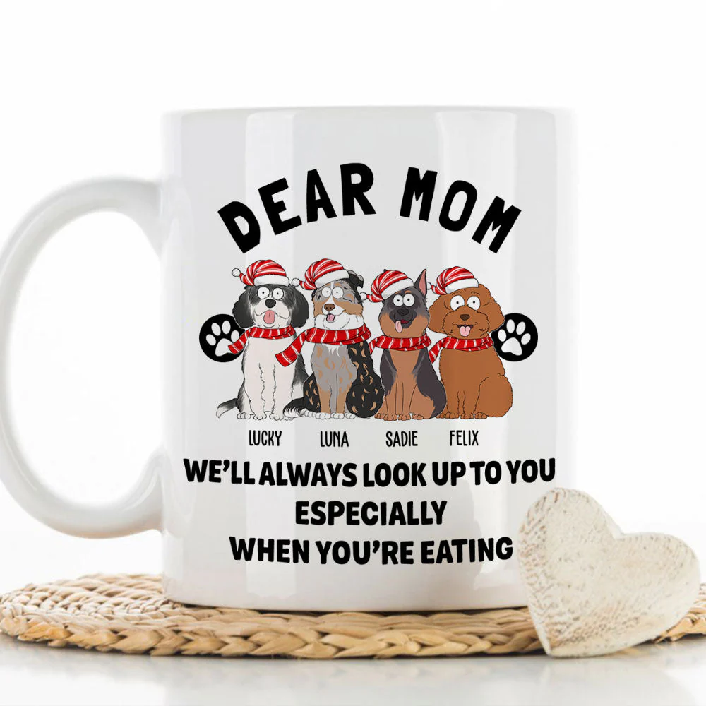 Dear Mom We Look Up - Personalized Custom Coffee Mug - Image 3