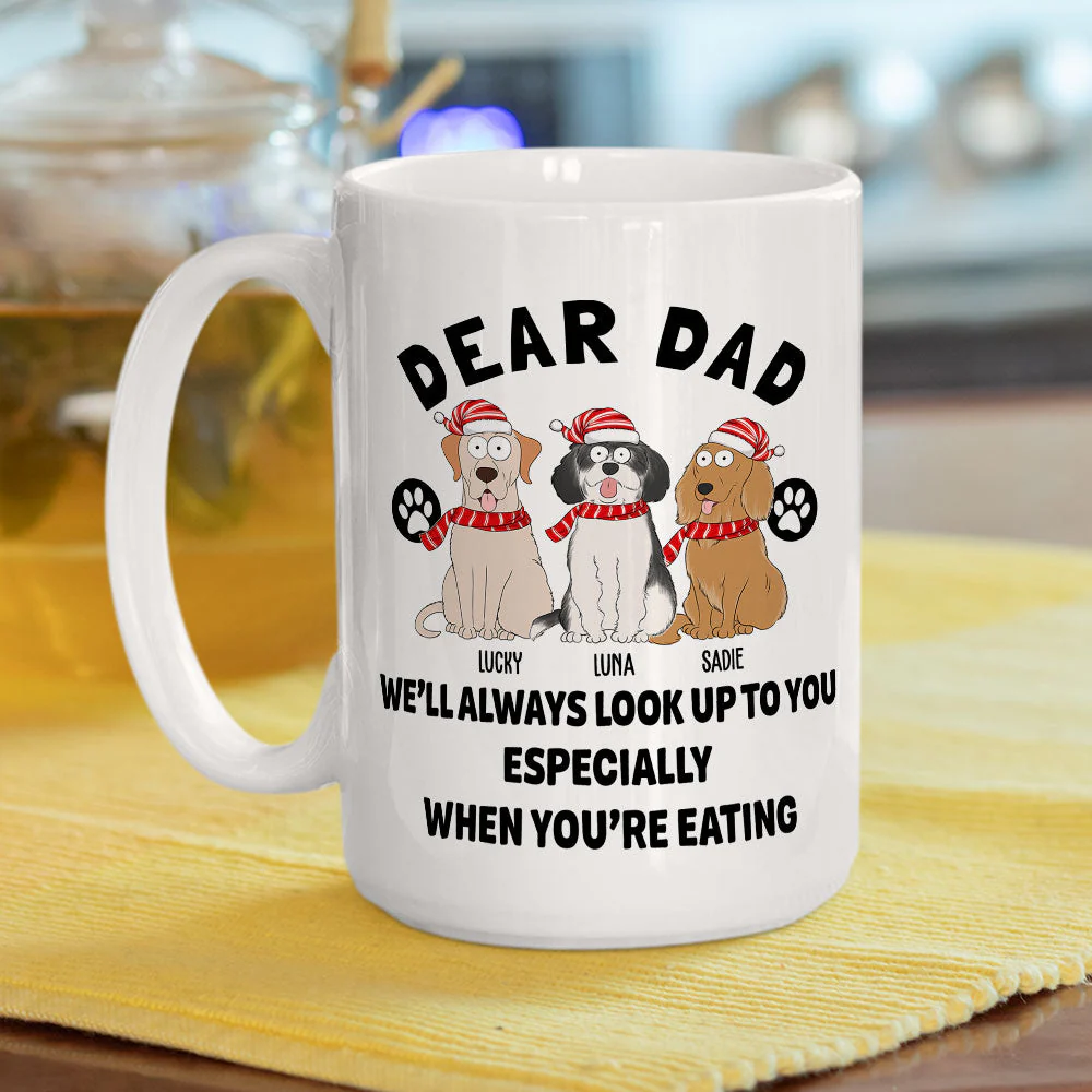 Dear Mom We Look Up - Personalized Custom Coffee Mug - Image 5