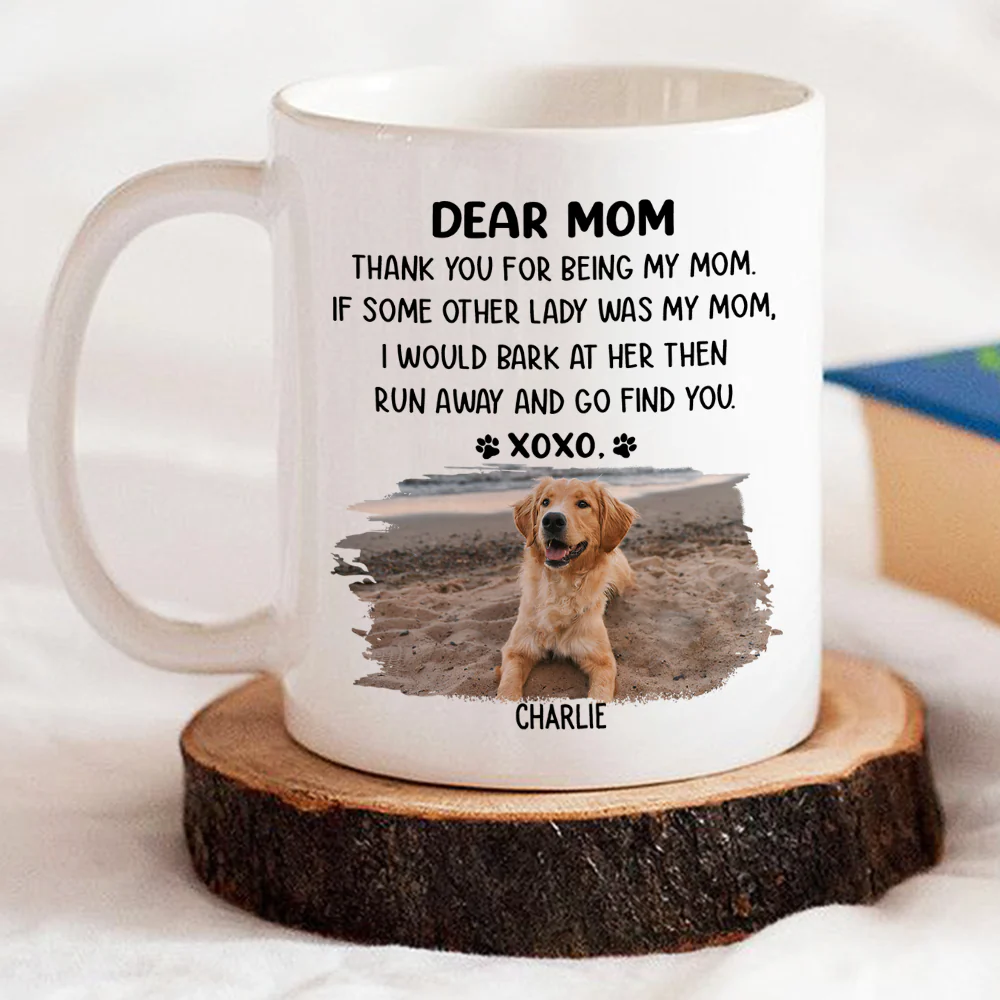 Dear Mom Xoxo Photo - Personalized Custom Coffee Mug - Image 3