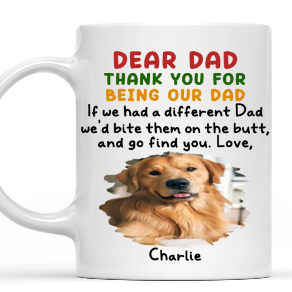 Dear My Dad Mom Mum Photo - Personalized Custom Coffee Mug - Image 5