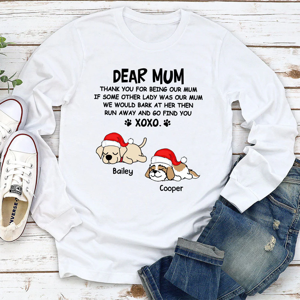 Dear Xoxo Sleeping - Personalized Custom Long Sleeve T-shirt - Image 2
