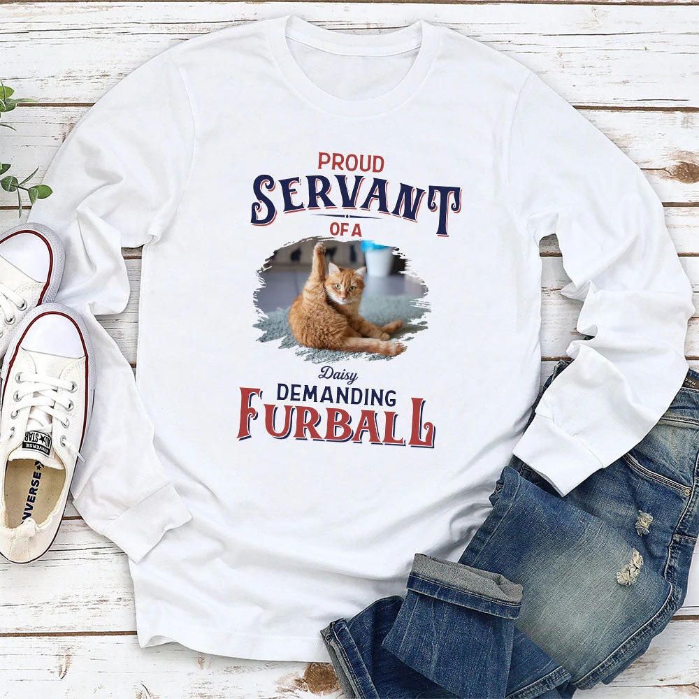 Demanding Furball - Personalized Custom Long Sleeve T-shirt - Image 3