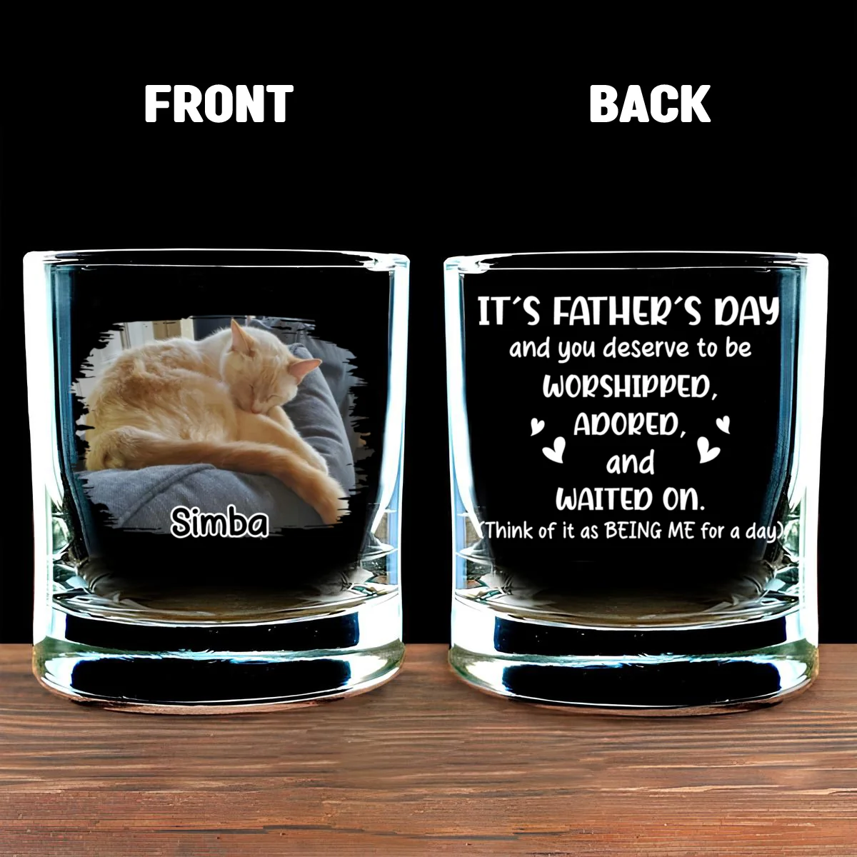 Deserve To Be Photo - Personalized Custom Whiskey Glass - Image 2