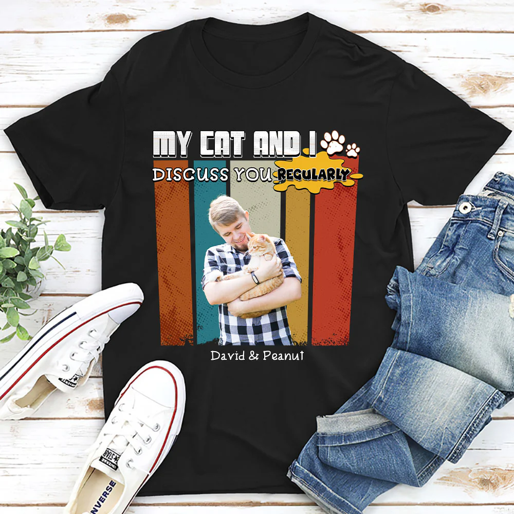 Discuss You Regularly Photo - Personalized Custom Unisex T-Shirt - Image 2