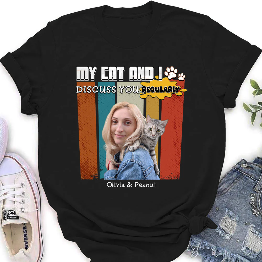 Discuss You Regularly Photo - Personalized Custom Women's T-Shirt - Image 2