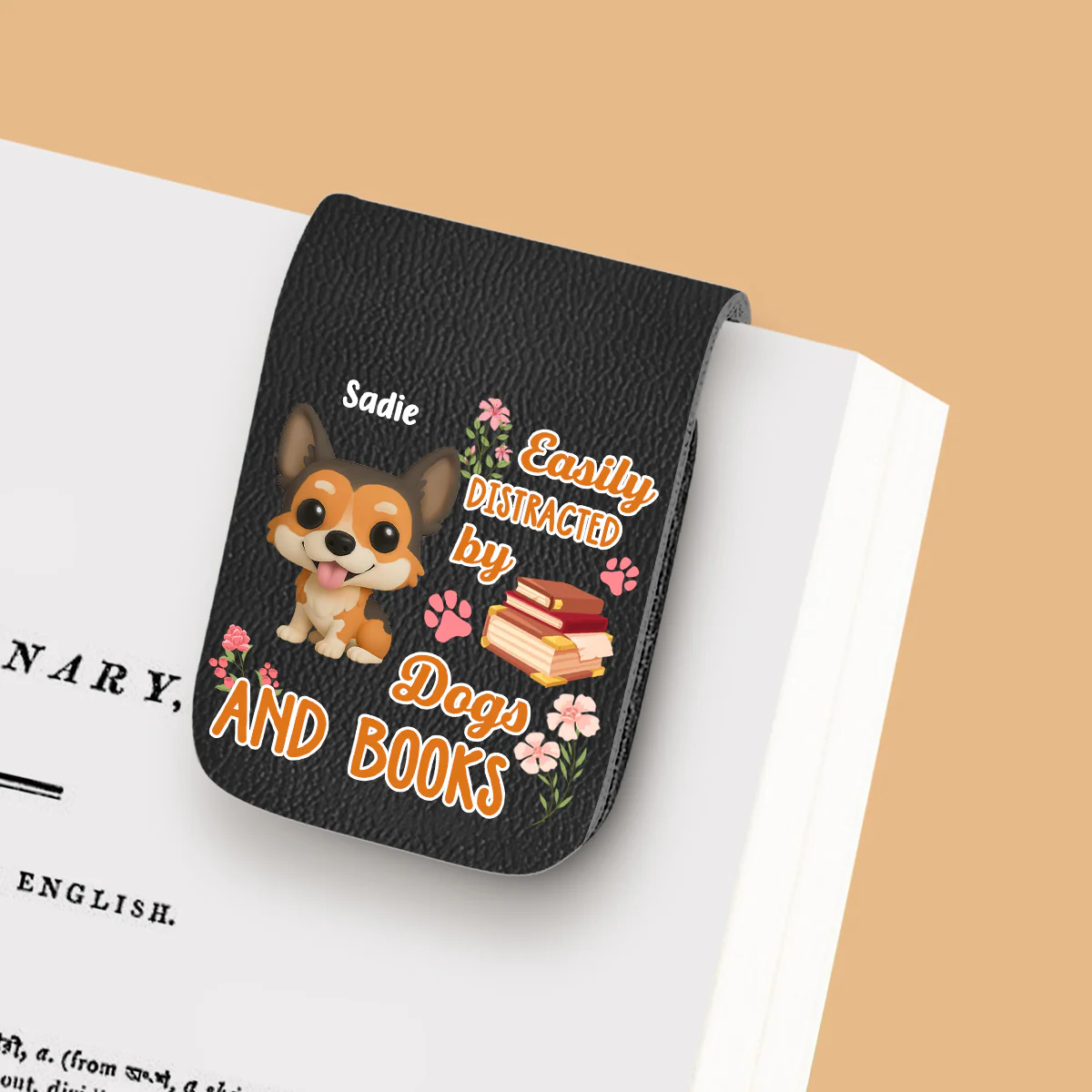 Distracted By Whom - Personalized Custom Leather Bookmark - Image 5