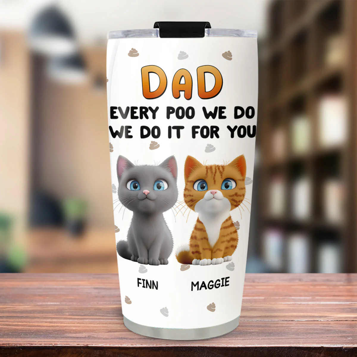Do It For You Cat Dad Mom - Personalized Custom Tumbler - Image 2