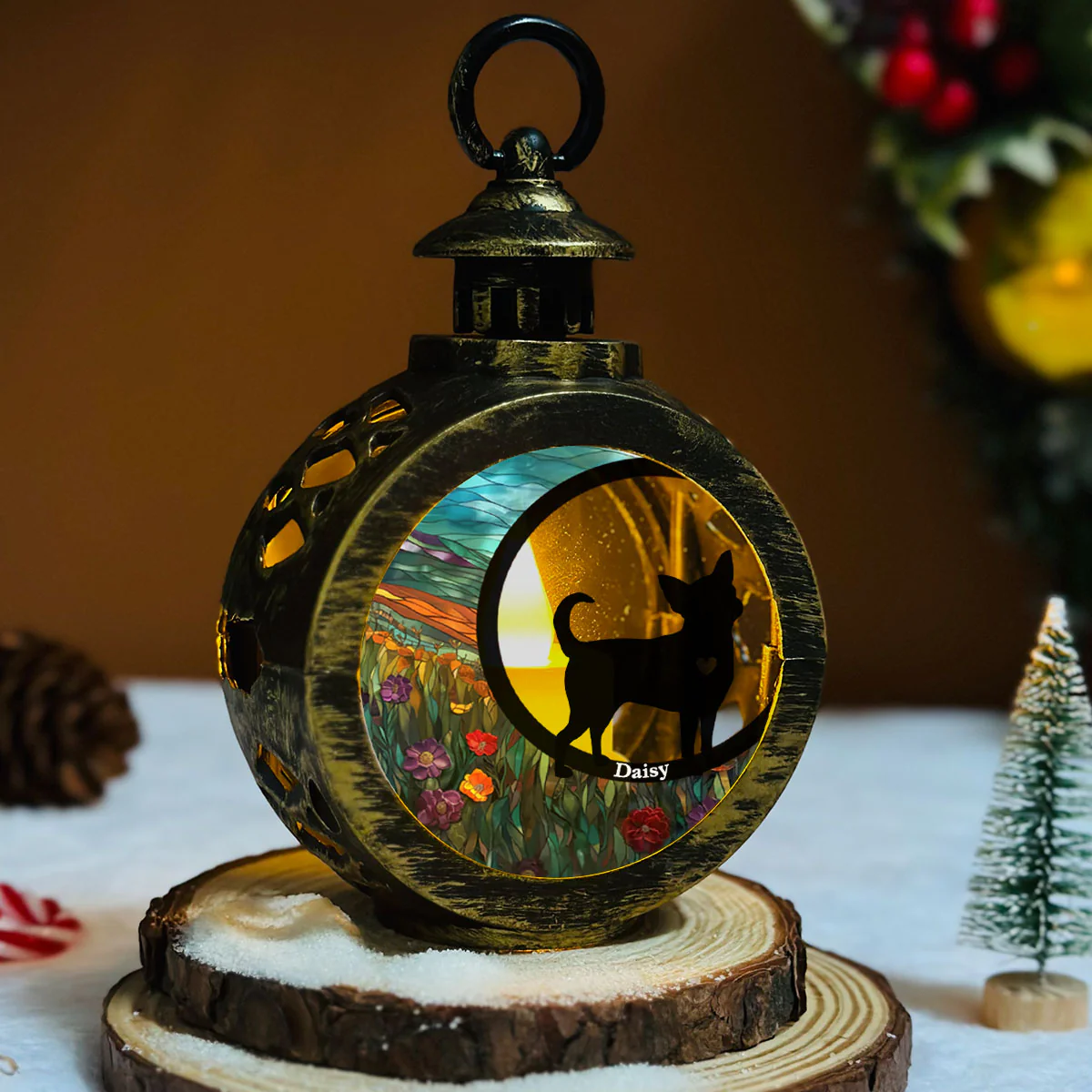 Do Not Cry Because It Is Over - Personalized Custom Christmas Lantern - Image 5